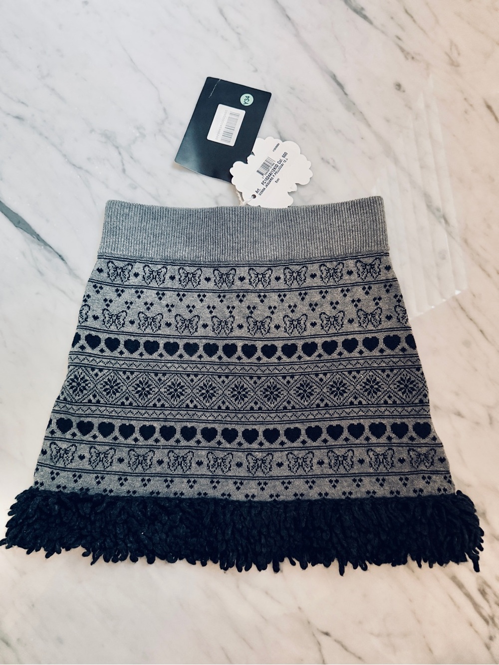 NWT Minifix Patterned Knit Skirt Girls Size 12